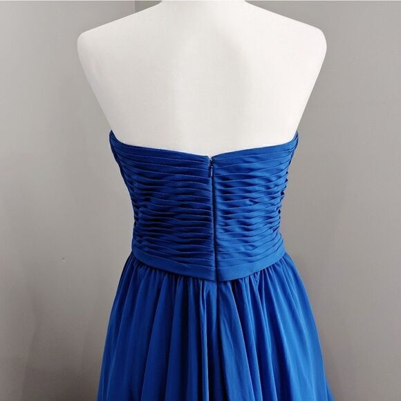 Sweetheart Royal Blue Sweetheart Neck Straplees Chiffon Formal Grown Dress Ss 6 - Picture 5 of 8
